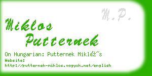 miklos putternek business card